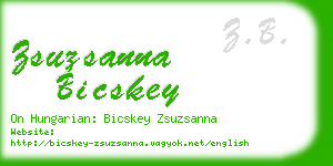 zsuzsanna bicskey business card